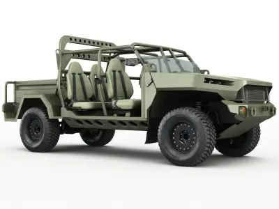 Electric Chevy Colorado ZR2 military ISV 3D model