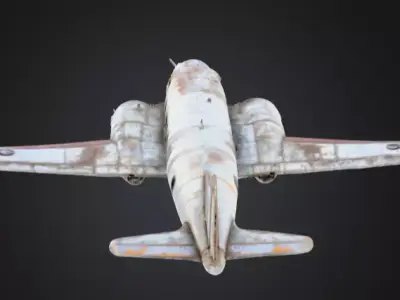 Abandoned Airplane Low-poly 3D model