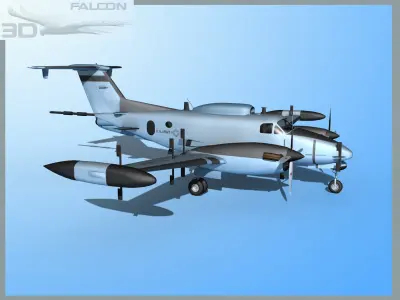 RC-12P Guardrail 2 US Army 3D model