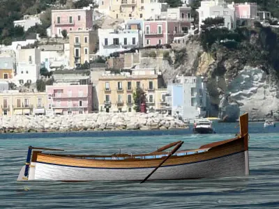 Fishing Motor Boat - Spanish Low-poly 3D model