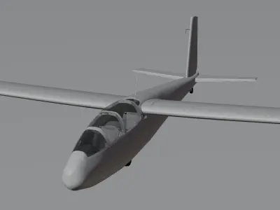 Aircraft-Airplane-Blanik-L13-1958 Low-poly 3D model