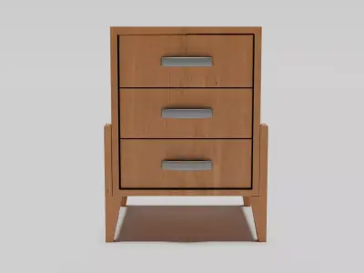 Struct3D - Nightstand 3D 4K Lowpoly PBR Free low-poly 3D model