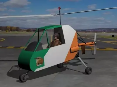 Wren ultralight helicopter 3D model