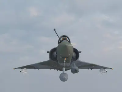 War Fighter Mirage 2000D Fighter Jet Low-poly 3D model