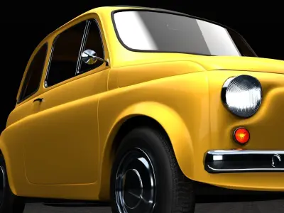 Fiat 500 Free low-poly 3D model