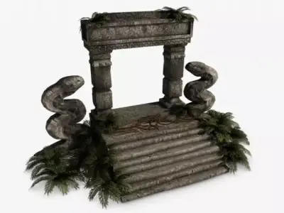 Ancient Jungle ruins 3D model