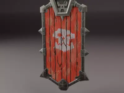 Orcs shield Low-poly 3D model