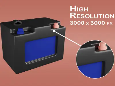 Mechanic Elements 3D icon bundle 3D model