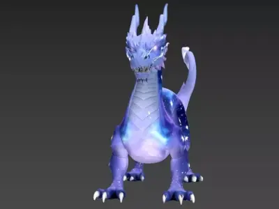 Celestial Cosmic Dragon - Mythical Galaxy Beast 3D model