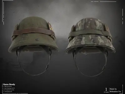 Military Helmet - VOL 01 - Game Ready 3D model