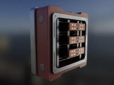 Server 3D model  Low-poly 3D model