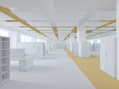 Office space 2 Low-poly 3D model
