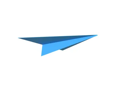 Paper Plane v5 007 Low-poly 3D model