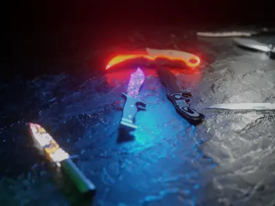 I made all the knives in cs go Low-poly 3D model