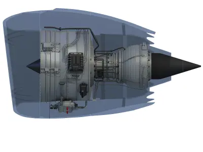 8 Aircraft Engine Models 3D model