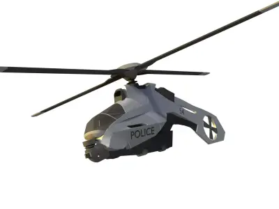 police helicopter 3D model