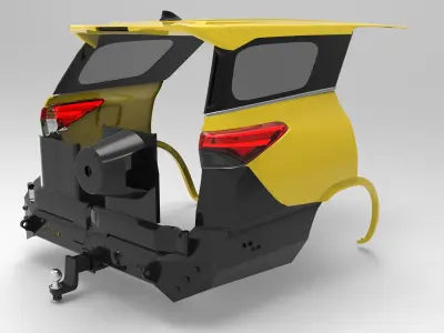 Ecotechne Rear Bumper for Toyota Fortuner Low-poly 3D model