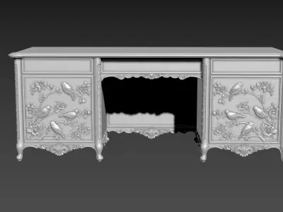 Dressing Table  for CNC Bedroom furniture 3D model