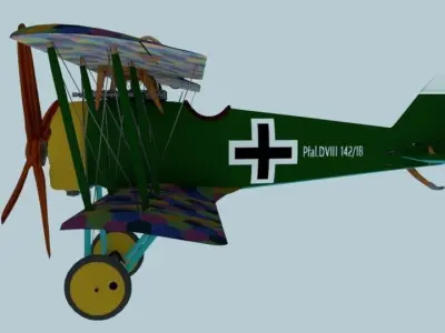 Pfaltz D VIII Low-poly 3D model