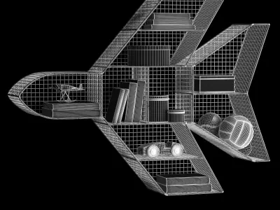 SHELF JET ZINC Low-poly 3D model