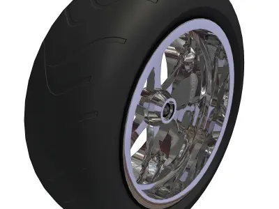 Detailed Motorcycle Tire 3D model