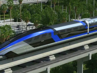 China Railway Maglev Train 3D model
