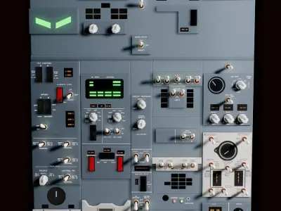 airport control panel Low-poly 3D model