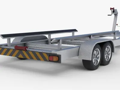Boat Trailer Low-poly 3D model