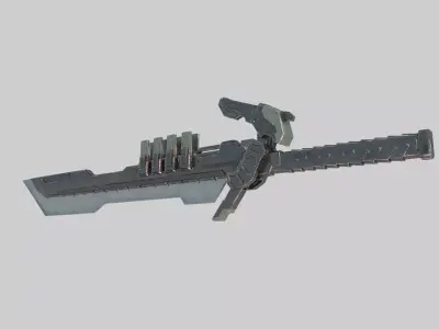 Future Sci-Fi Cold Steel Greatsword 3D model