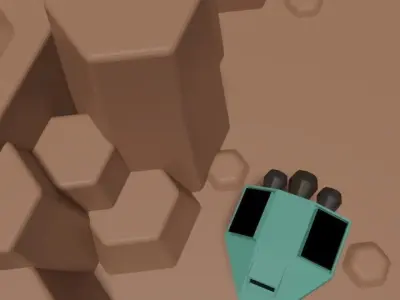 Alien spaceship in Virtual world  Free low-poly 3D model