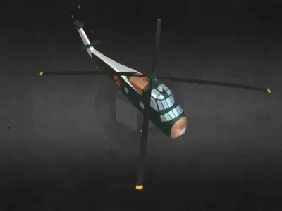 s58-helicopter helicopter for gta san andreas Low-poly 3D model