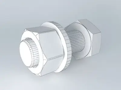 M 12 x 30 mm hex head screw DIN 933 Free 3D model