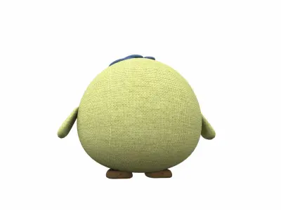 Plush toy bird 3D model