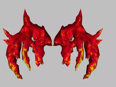 Burn Wing Low-poly 3D model