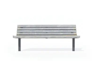 Wooden Bench Weathered 2 Free low-poly 3D model