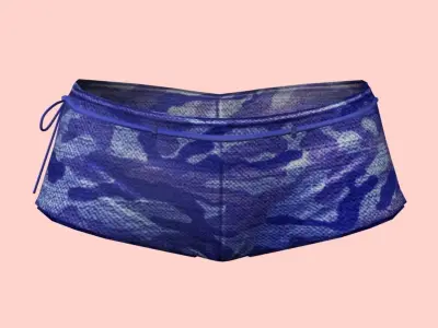 04 Sexy Army Shorts Pack   Low-poly 3D model