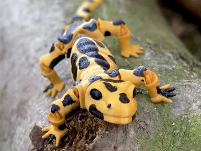 Flexi salamander fantasy print in place animal Free 3D print model