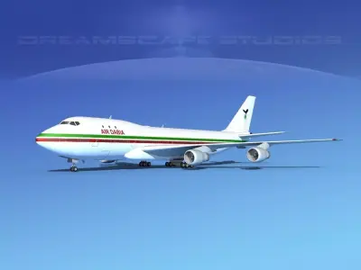 Boeing 747-100 Jumbo Jet Air Dabia 3D model