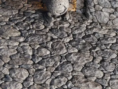 H93 Stone Field - PBR - 4K - Seamless Low-poly 3D model