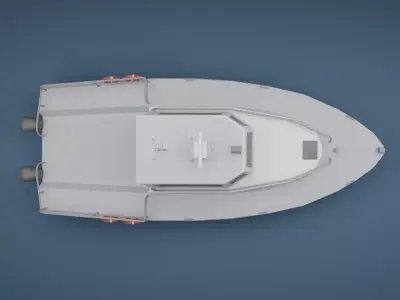 Coast Guard Patrol Boat Low-poly 3D model