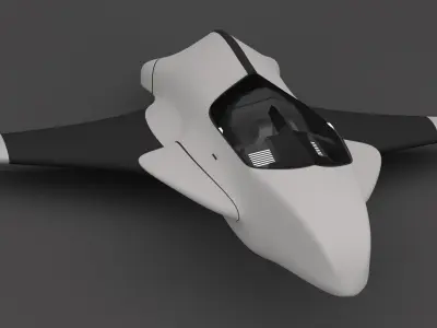 Spaceship - Jet  by Flytechhome Free 3D model