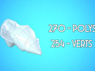 SHELL 01 CARTOON STYLIZED Low-poly 3D model