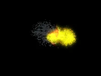 Comet 3D explosion - explosion 3D model