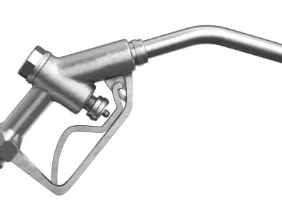 Detailed Silver Fuel Nozzle 3D model