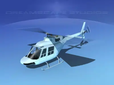 Bell 206 Unmarked 3D model