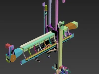 Cantilever multi-axis manipulator 3D model