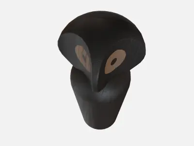 Wood owl Low-poly 3D model