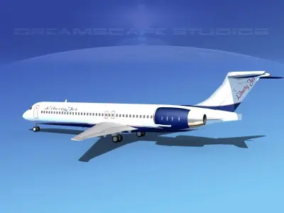 McDonnell Douglas MD-87 Liberty Jet 3D model