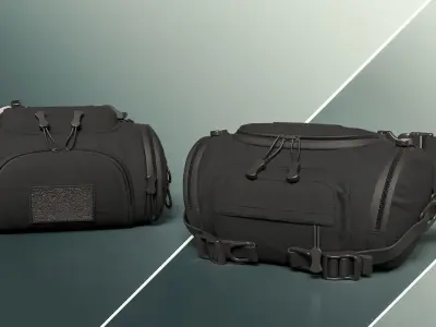 Military and Tactical Waist Bag Free 3D model