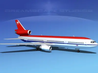 Douglas DC-10 Northwest 3D model
